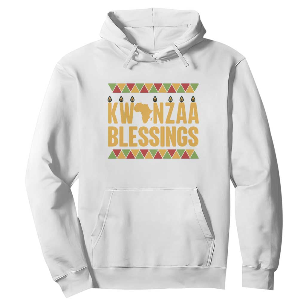 Kwanzaa Blessings Hoodie Kinara Light African Heritage Gift TS12 White Print Your Wear