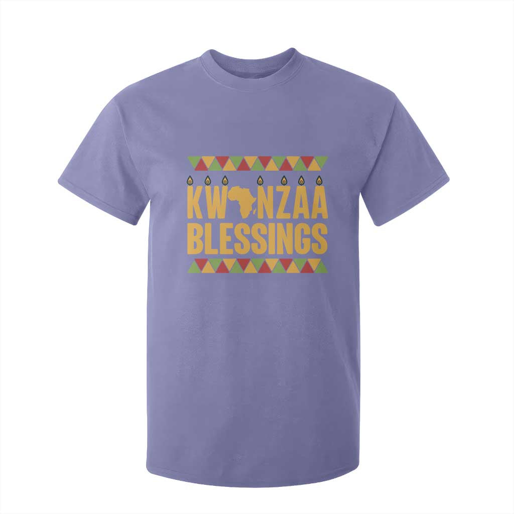 Kwanzaa Blessings T Shirt For Kid Kinara Light African Heritage Gift TS12 Violet Print Your Wear