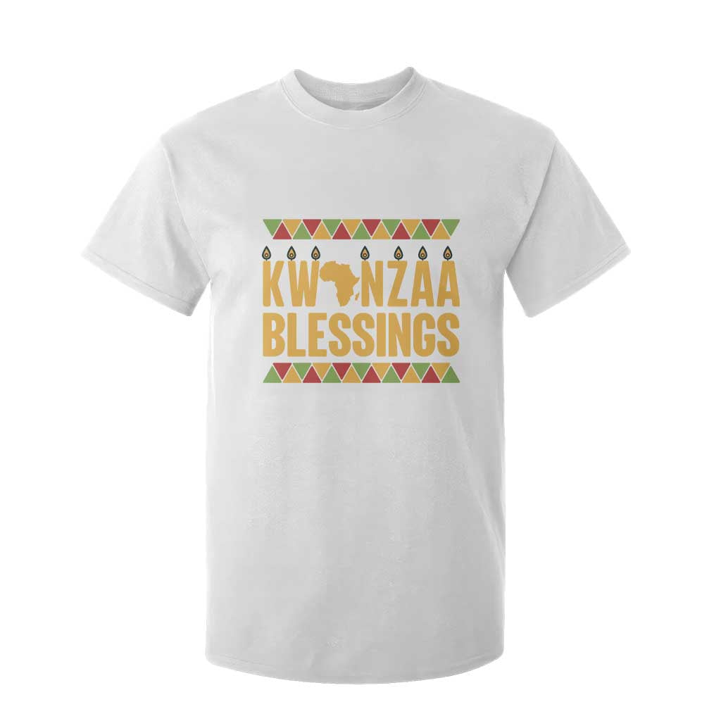 Kwanzaa Blessings T Shirt For Kid Kinara Light African Heritage Gift TS12 White Print Your Wear