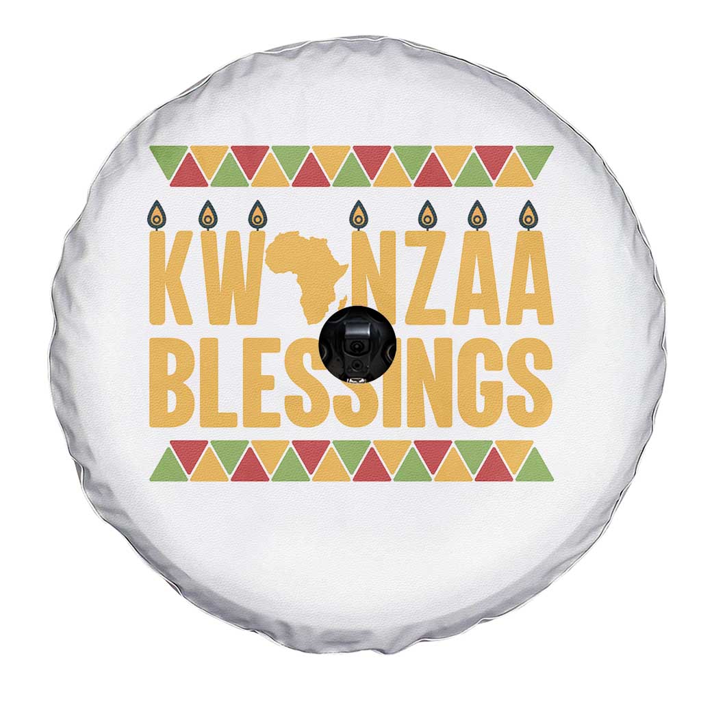 Kwanzaa Blessings Spare Tire Cover Kinara Light African Heritage Gift TS12 Print Your Wear