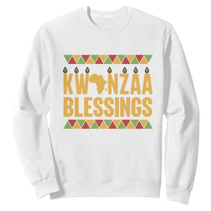 Kwanzaa Blessings Sweatshirt Kinara Light African Heritage Gift TS12 White Print Your Wear
