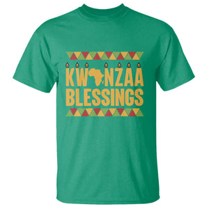 Kwanzaa Blessings T Shirt Kinara Light African Heritage Gift TS12 Irish Green Print Your Wear