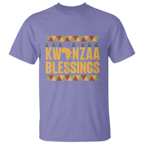 Kwanzaa Blessings T Shirt Kinara Light African Heritage Gift TS12 Violet Print Your Wear