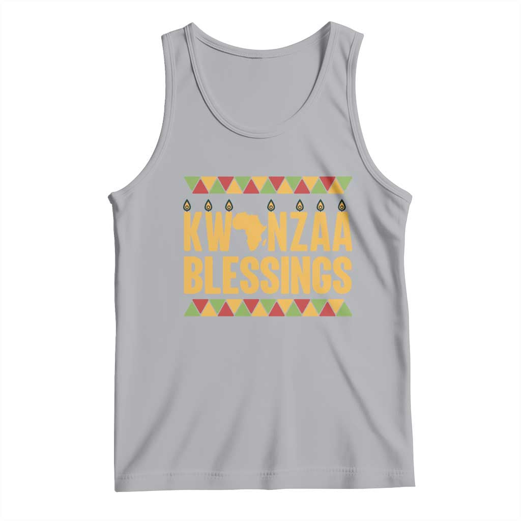 Kwanzaa Blessings Tank Top Kinara Light African Heritage Gift TS12 Athletic Heather Print Your Wear