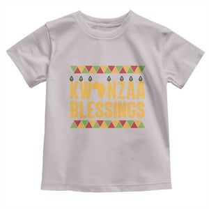 Kwanzaa Blessings Toddler T Shirt Kinara Light African Heritage Gift TS12 Ice Gray Print Your Wear