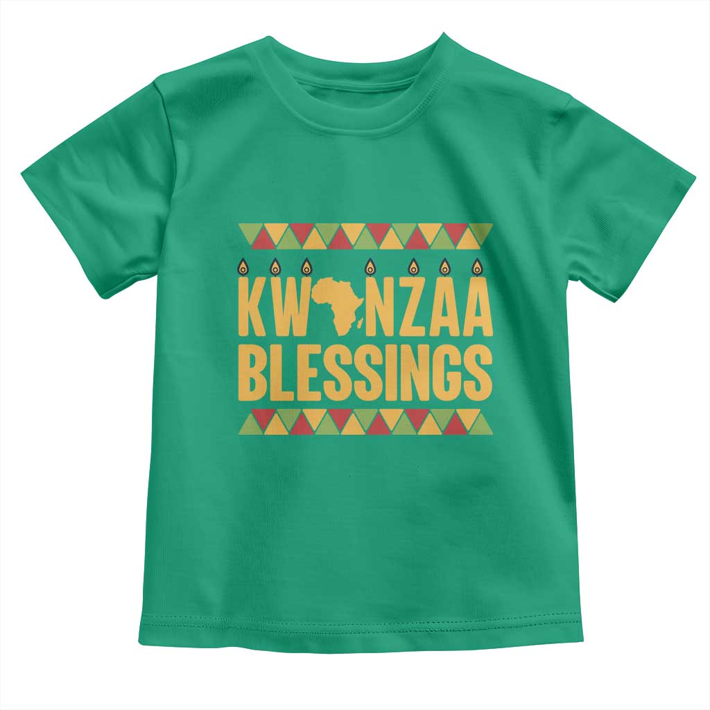 Kwanzaa Blessings Toddler T Shirt Kinara Light African Heritage Gift TS12 Irish Green Print Your Wear