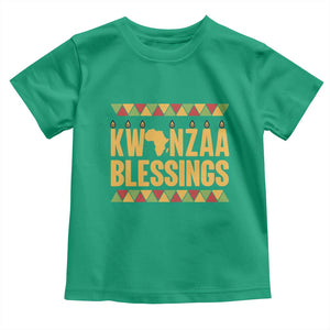 Kwanzaa Blessings Toddler T Shirt Kinara Light African Heritage Gift TS12 Irish Green Print Your Wear