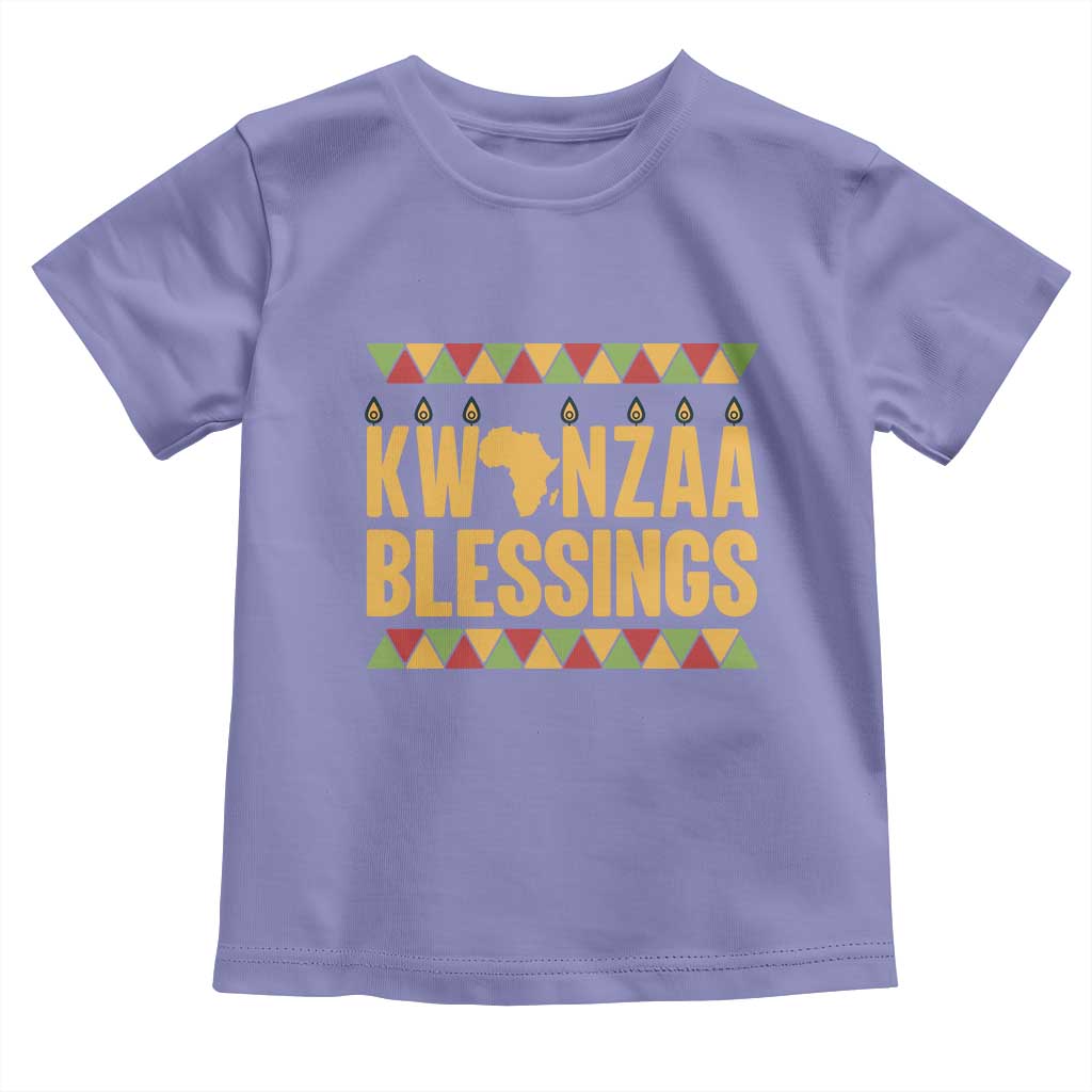 Kwanzaa Blessings Toddler T Shirt Kinara Light African Heritage Gift TS12 Violet Print Your Wear