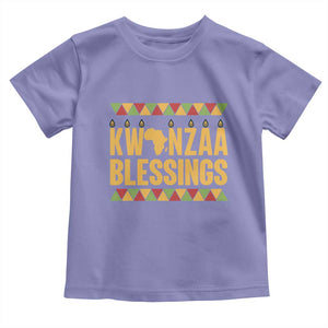 Kwanzaa Blessings Toddler T Shirt Kinara Light African Heritage Gift TS12 Violet Print Your Wear