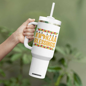 Kwanzaa Blessings Tumbler With Handle Kinara Light African Heritage Gift TS12 Print Your Wear
