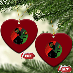 African Woman With Kinara Ceramic Ornament Happy Kwanzaa Cultural Pride Gift TS12 Print Your Wear