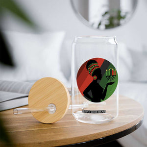 African Woman With Kinara Glass Can Happy Kwanzaa Cultural Pride Gift TS12 Print Your Wear
