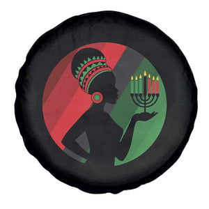 African Woman With Kinara Spare Tire Cover Happy Kwanzaa Cultural Pride Gift TS12 Print Your Wear