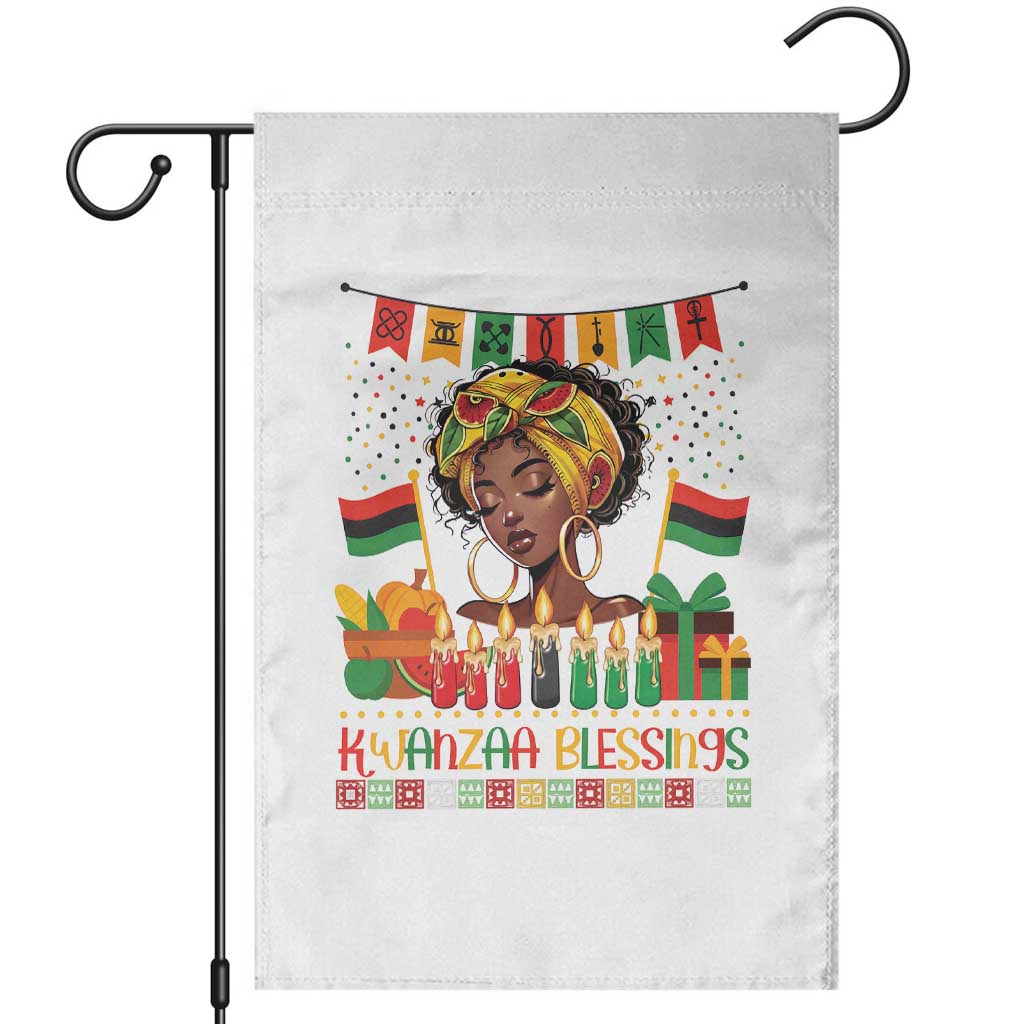 Kwanzaa Blessings African Woman Garden Flag Umoja Seven Principles Family Gift TS12 White Print Your Wear