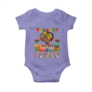 Kwanzaa Blessings African Woman Baby Onesie Umoja Seven Principles Family Gift TS12 Violet Print Your Wear