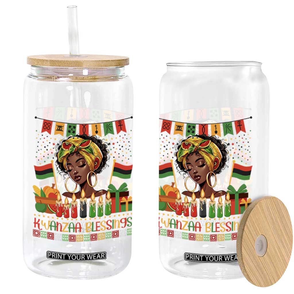 Kwanzaa Blessings African Woman Glass Can Umoja Seven Principles Family Gift TS12 Print Your Wear