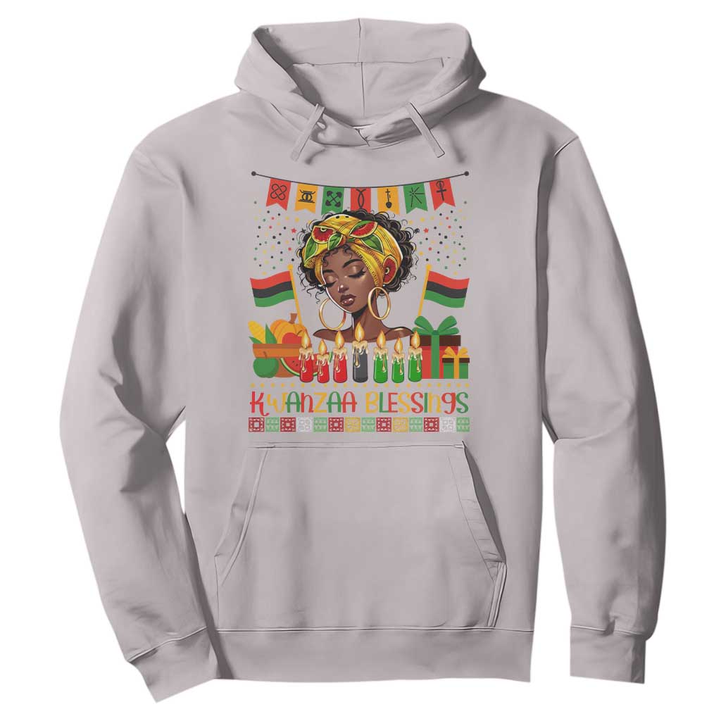 Kwanzaa Blessings African Woman Hoodie Umoja Seven Principles Family Gift TS12 Ice Gray Print Your Wear