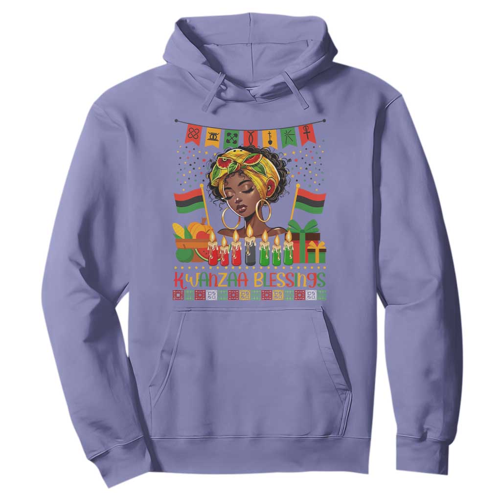 Kwanzaa Blessings African Woman Hoodie Umoja Seven Principles Family Gift TS12 Violet Print Your Wear