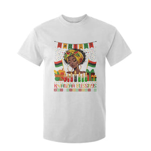 Kwanzaa Blessings African Woman T Shirt For Kid Umoja Seven Principles Family Gift TS12 White Print Your Wear