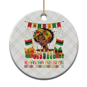 Kwanzaa Blessings African Woman Ceramic Ornament Umoja Seven Principles Family Gift TS12 1pc Christmas Plaid Print Your Wear