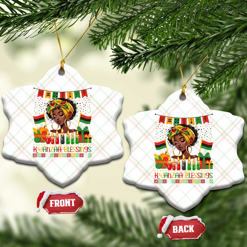 Kwanzaa Blessings African Woman Ceramic Ornament Umoja Seven Principles Family Gift TS12 Print Your Wear