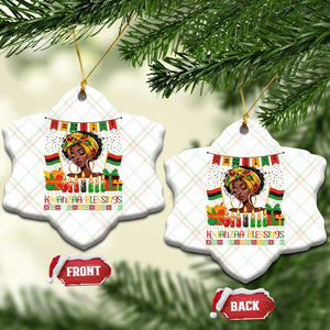 Kwanzaa Blessings African Woman Ceramic Ornament Umoja Seven Principles Family Gift TS12 Print Your Wear