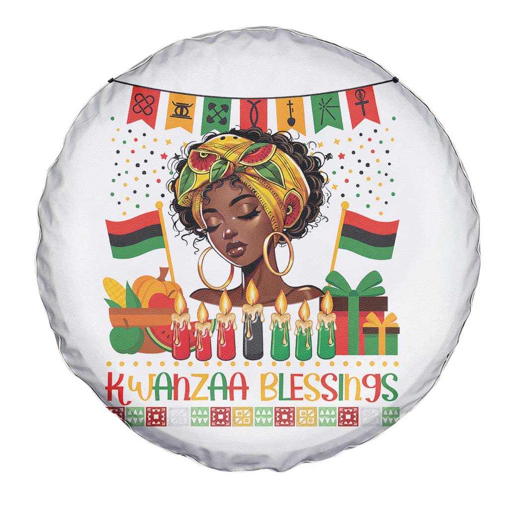 Kwanzaa Blessings African Woman Spare Tire Cover Umoja Seven Principles Family Gift TS12 Print Your Wear