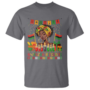 Kwanzaa Blessings African Woman T Shirt Umoja Seven Principles Family Gift TS12 Charcoal Print Your Wear
