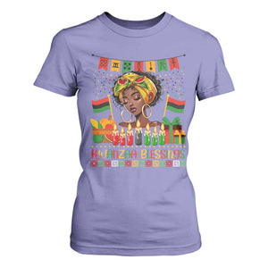 Kwanzaa Blessings African Woman T Shirt For Women Umoja Seven Principles Family Gift TS12 Violet Print Your Wear