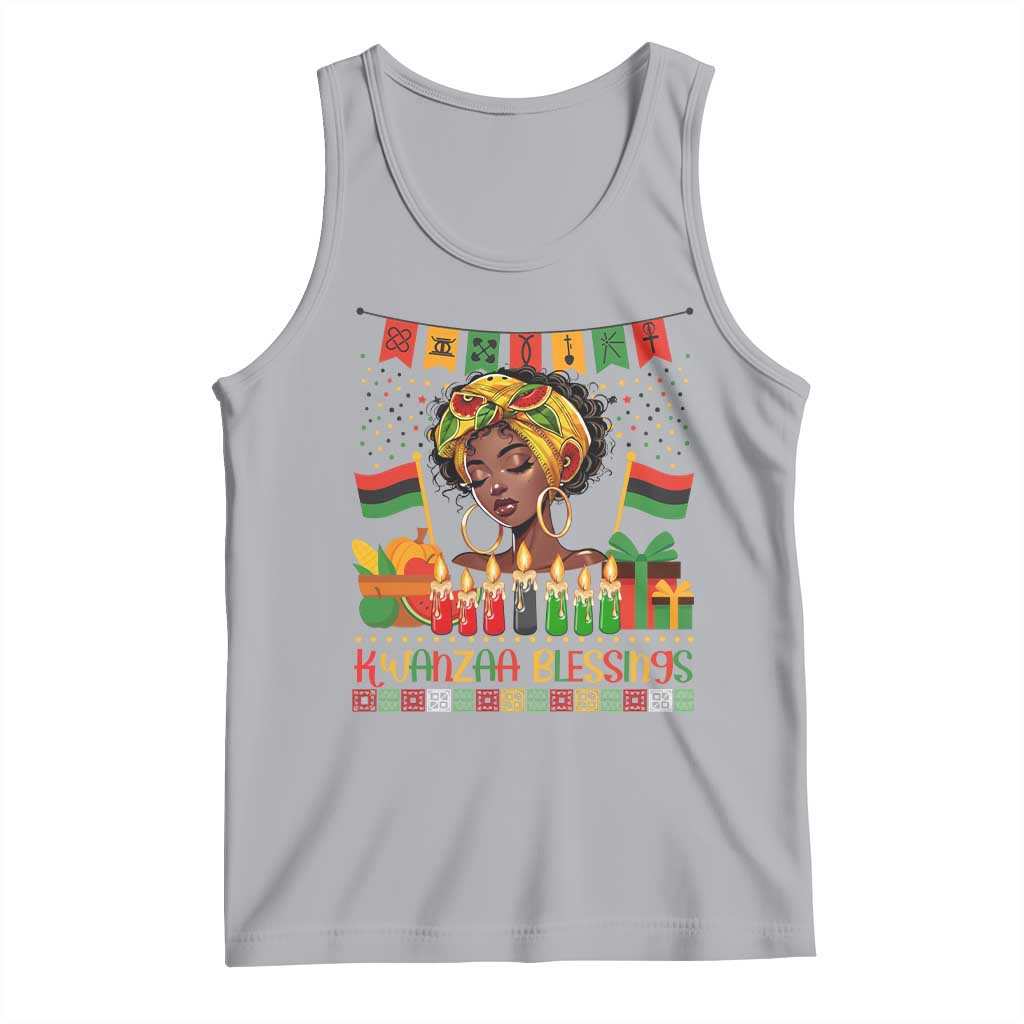 Kwanzaa Blessings African Woman Tank Top Umoja Seven Principles Family Gift TS12 Athletic Heather Print Your Wear