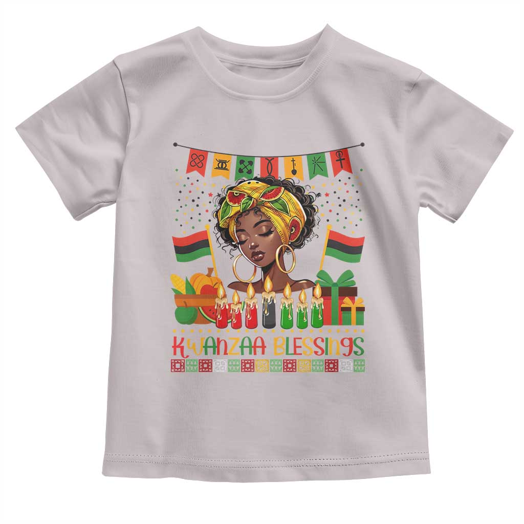 Kwanzaa Blessings African Woman Toddler T Shirt Umoja Seven Principles Family Gift TS12 Ice Gray Print Your Wear
