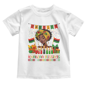 Kwanzaa Blessings African Woman Toddler T Shirt Umoja Seven Principles Family Gift TS12 White Print Your Wear