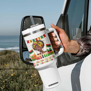 Kwanzaa Blessings African Woman Tumbler With Handle Umoja Seven Principles Family Gift TS12 Print Your Wear