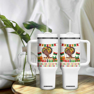 Kwanzaa Blessings African Woman Tumbler With Handle Umoja Seven Principles Family Gift TS12 Print Your Wear
