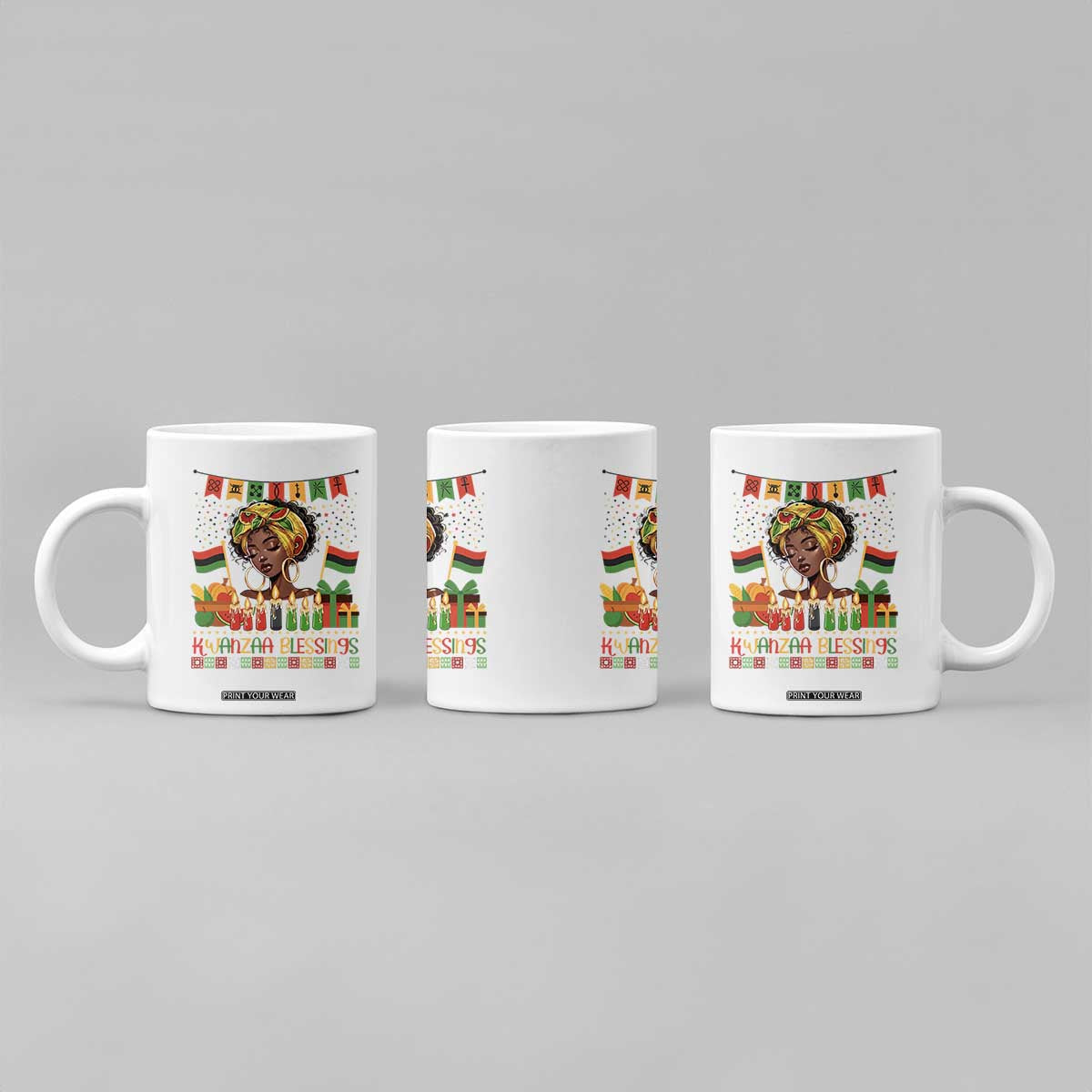 Kwanzaa Blessings African Woman Coffee Mug Umoja Seven Principles Family Gift TS12 Print Your Wear