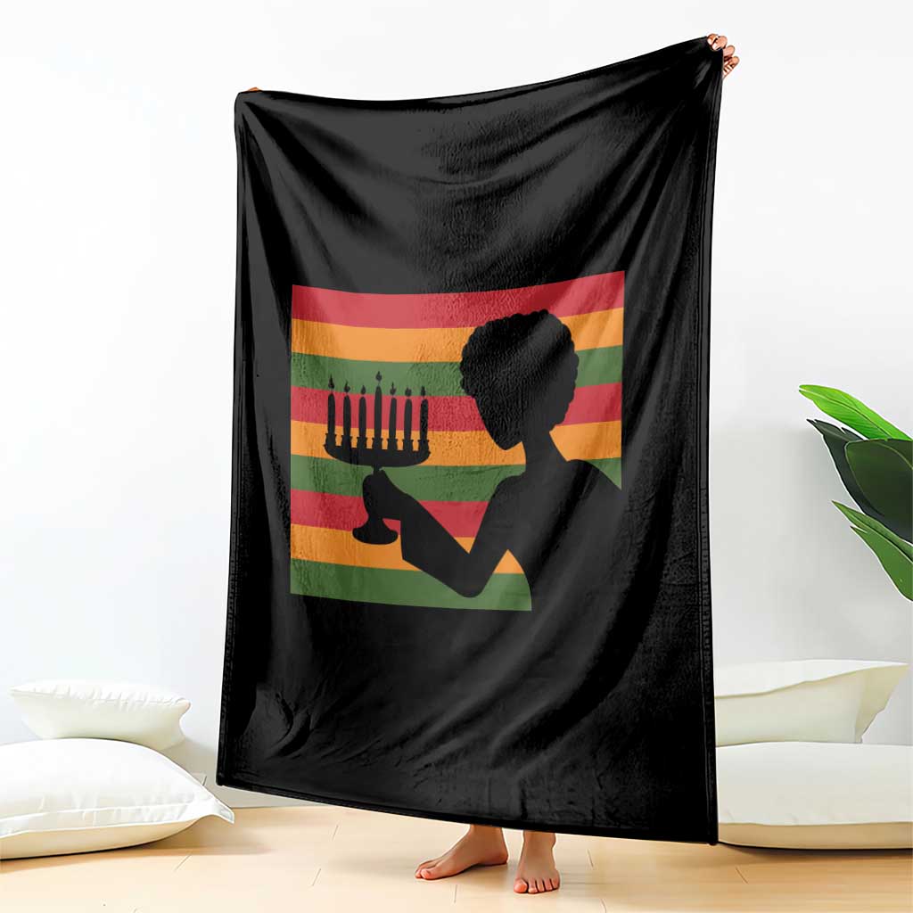 Kwanzaa Umoja Family African Woman Seven Principles Gift Throw Blanket - Print Your Wear