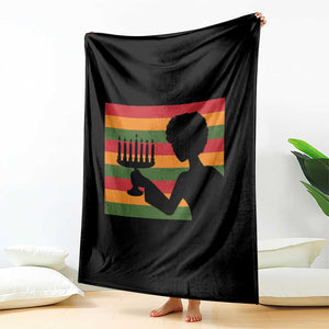 Kwanzaa Umoja Family African Woman Seven Principles Gift Throw Blanket - Print Your Wear