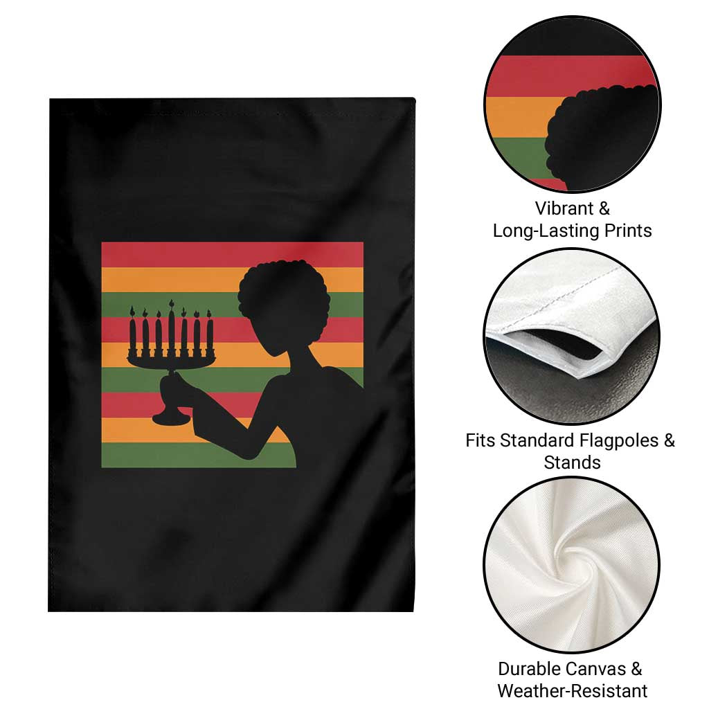 Kwanzaa Umoja Family African Woman Seven Principles Gift Garden Flag - Print Your Wear