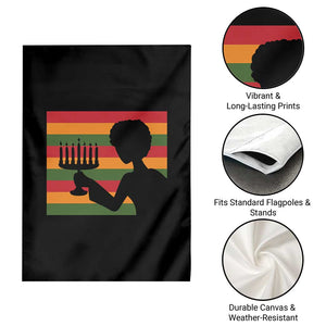 Kwanzaa Umoja Family African Woman Seven Principles Gift Garden Flag - Print Your Wear