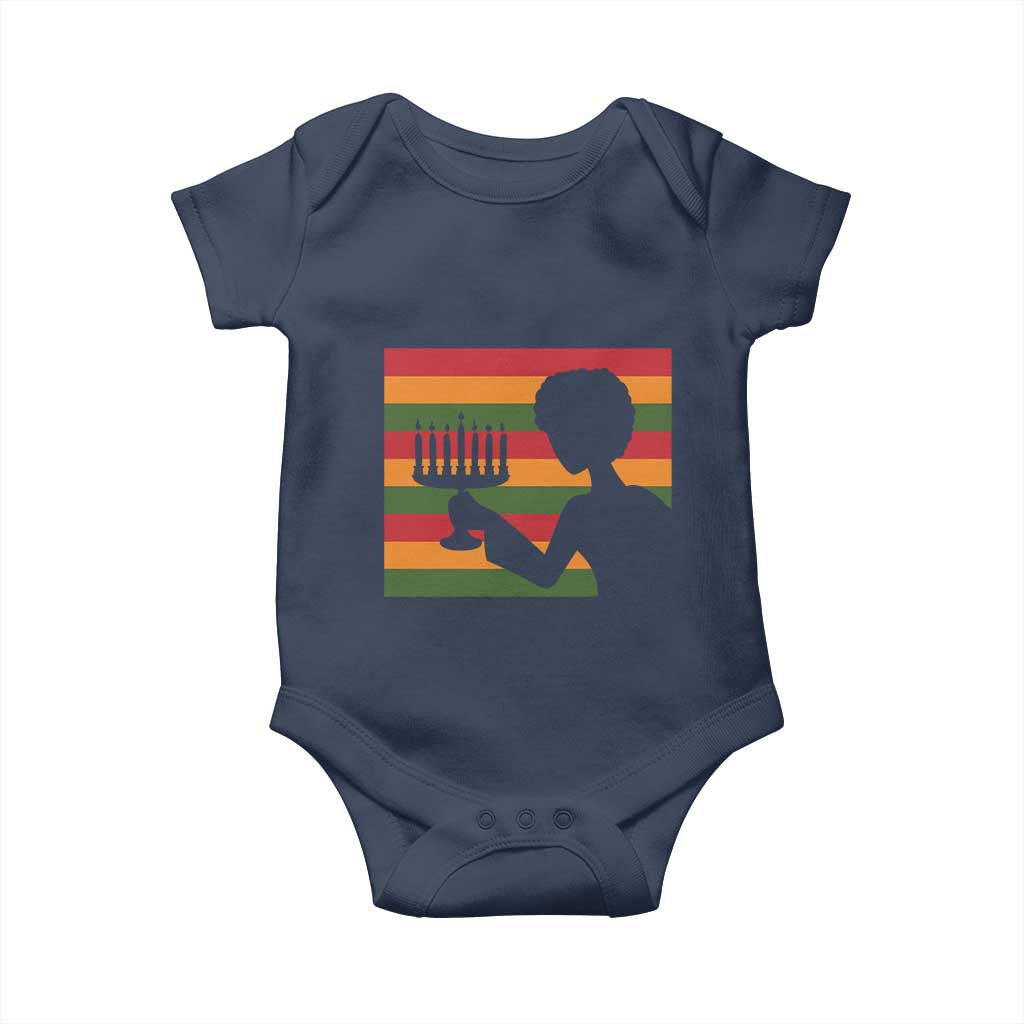 Kwanzaa Umoja Family African Woman Seven Principles Gift Baby Onesie TS12 Navy Print Your Wear