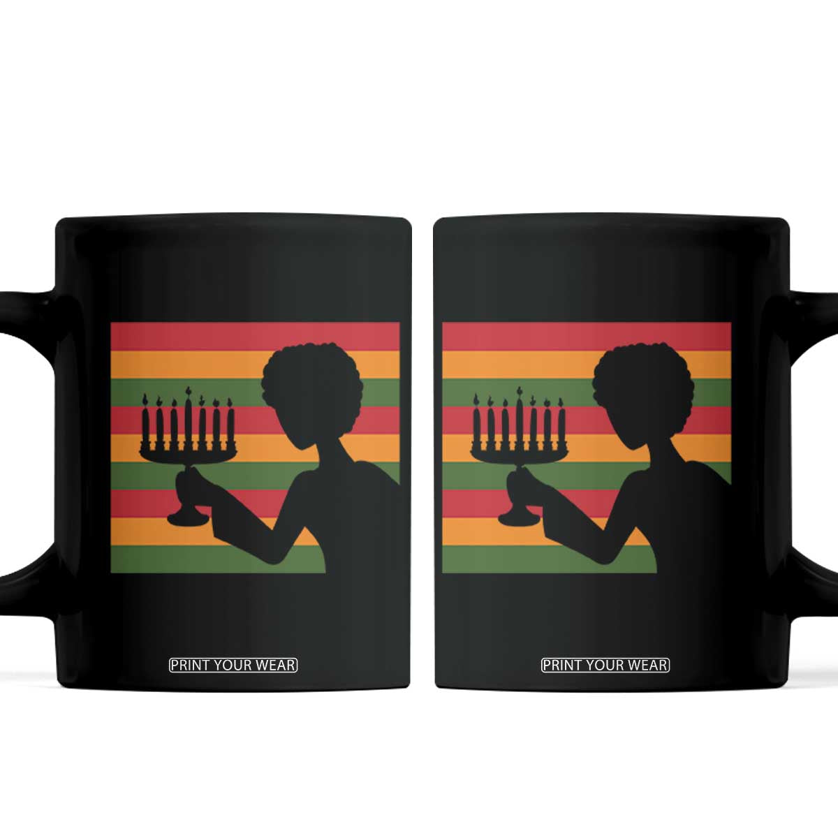 Kwanzaa Umoja Family African Woman Seven Principles Gift Coffee Mug TS12 Black Print Your Wear