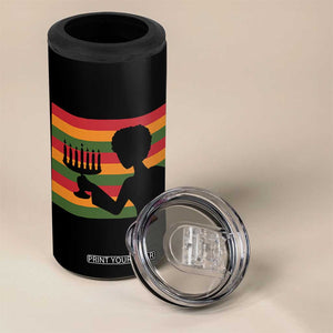 Kwanzaa Umoja Family African Woman Seven Principles Gift 4 in 1 Can Cooler Tumbler - Print Your Wear