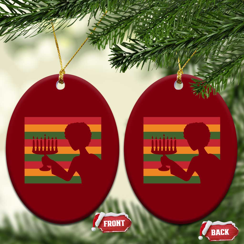 Kwanzaa Umoja Family African Woman Seven Principles Gift Ceramic Ornament TS12 Print Your Wear