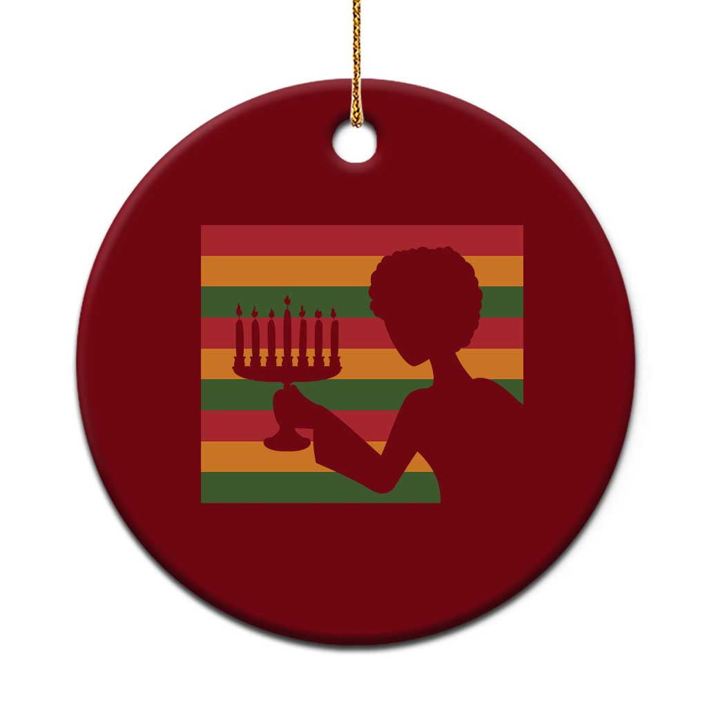 Kwanzaa Umoja Family African Woman Seven Principles Gift Ceramic Ornament TS12 1pc Red Print Your Wear