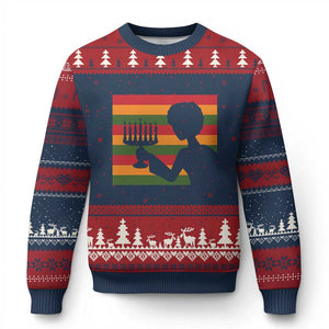 Kwanzaa Umoja Family African Woman Seven Principles Gift Ugly Christmas Sweater TS12 Navy Red Print Your Wear