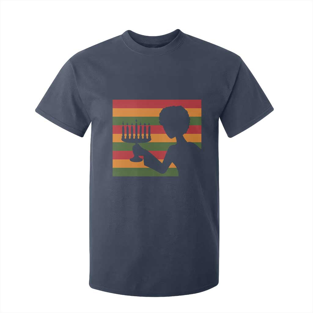Kwanzaa Umoja Family African Woman Seven Principles Gift T Shirt For Kid TS12 Navy Print Your Wear