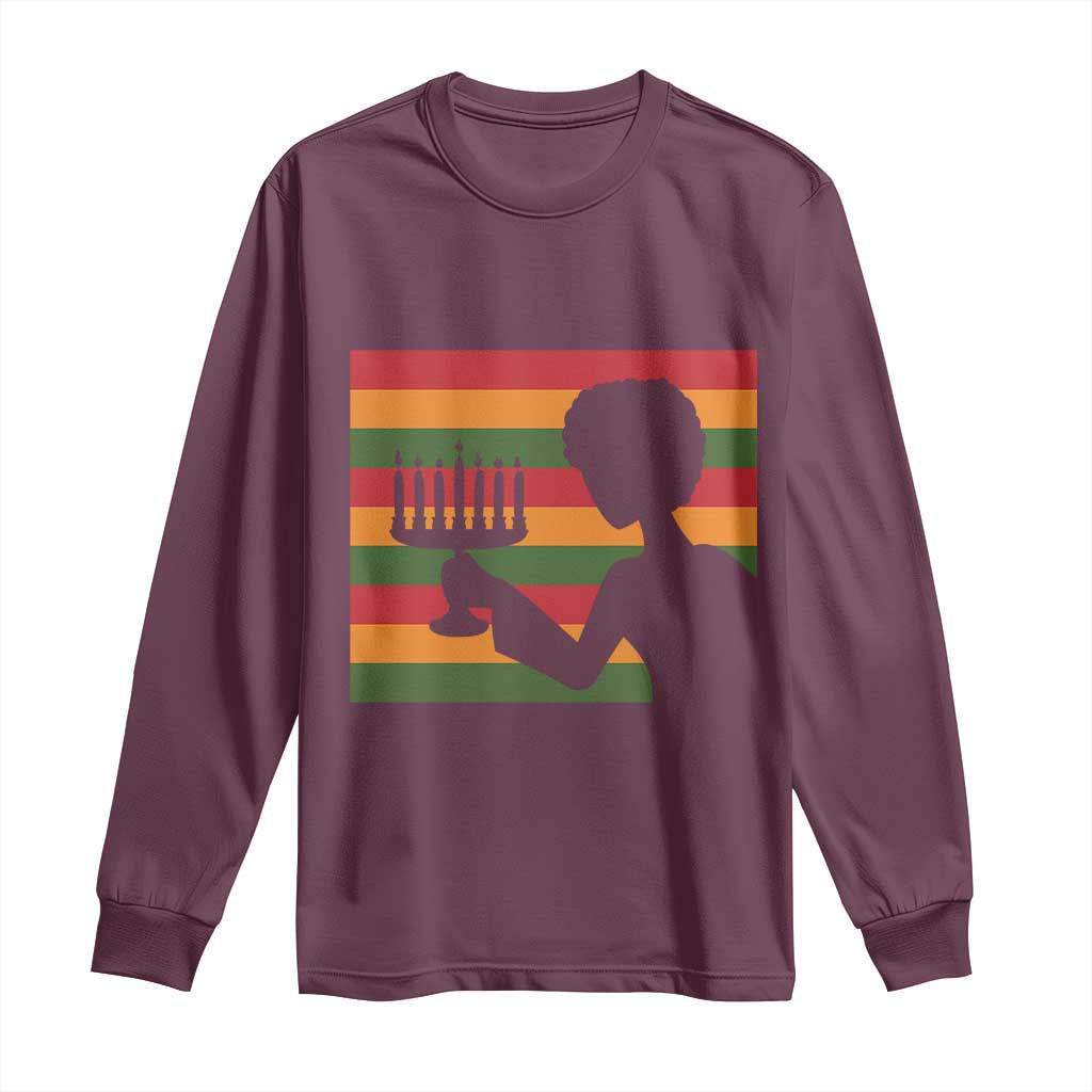 Kwanzaa Umoja Family African Woman Seven Principles Gift Long Sleeve Shirt TS12 Maroon Print Your Wear