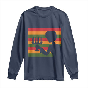 Kwanzaa Umoja Family African Woman Seven Principles Gift Long Sleeve Shirt TS12 Navy Print Your Wear