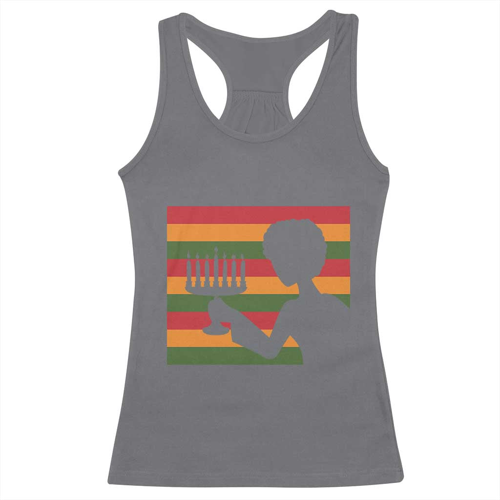 Kwanzaa Umoja Family African Woman Seven Principles Gift Racerback Tank Top TS12 Charcoal Print Your Wear