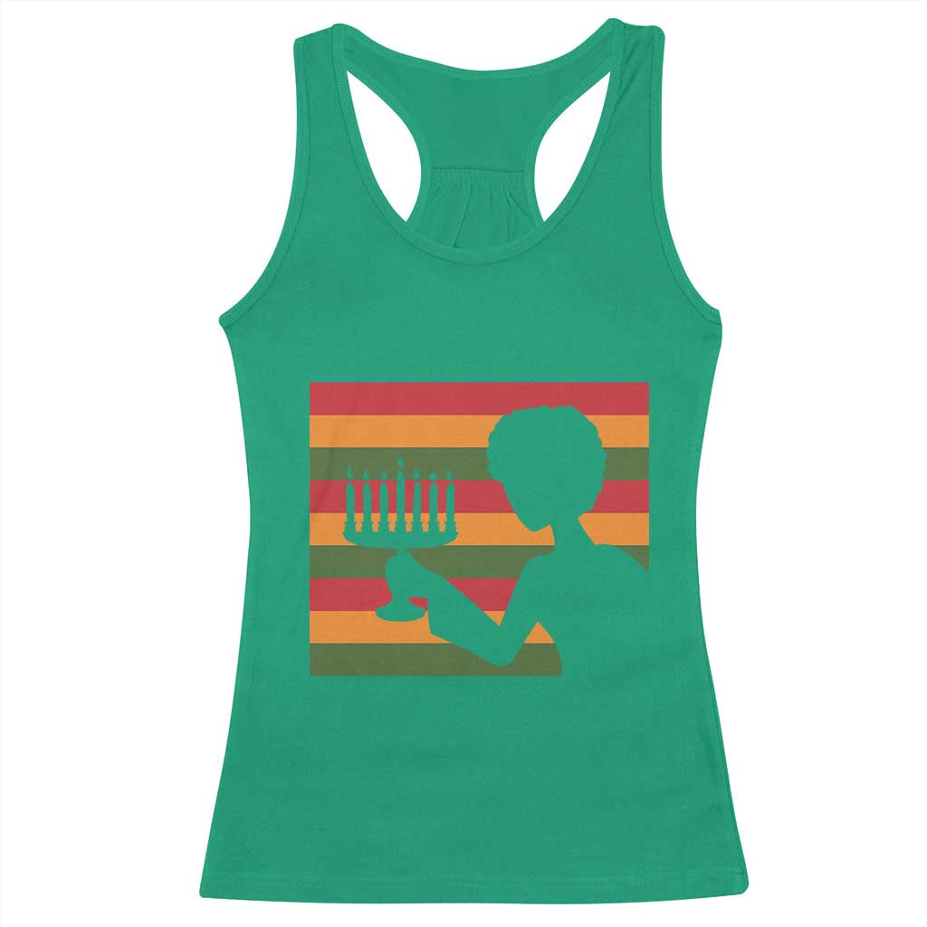 Kwanzaa Umoja Family African Woman Seven Principles Gift Racerback Tank Top TS12 Irish Green Print Your Wear